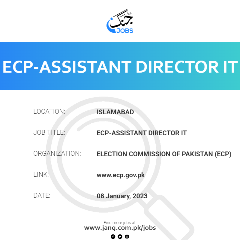 ECP-Assistant Director IT 