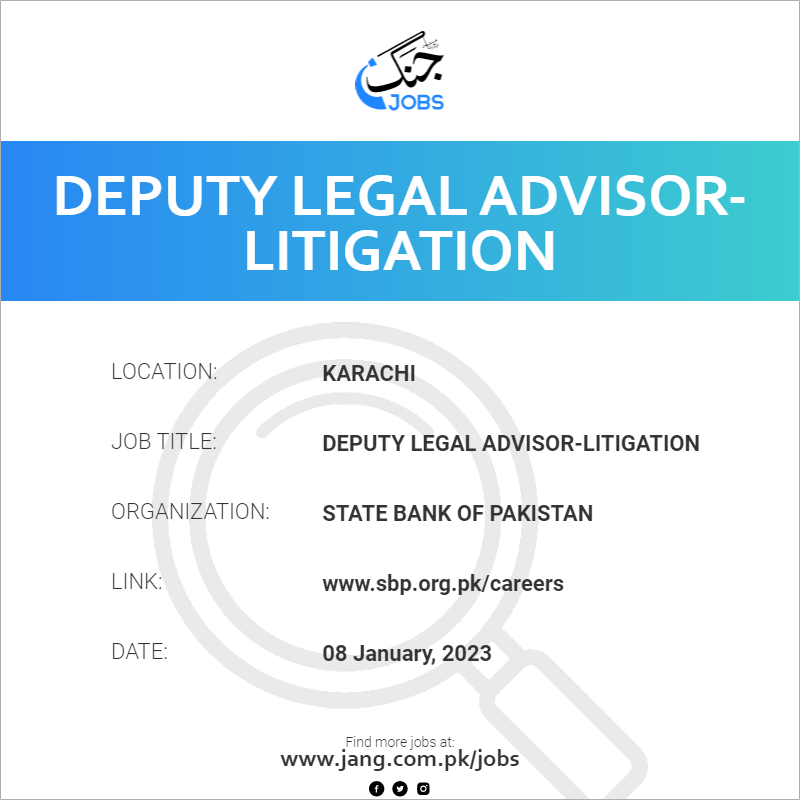 Deputy Legal Advisor-Litigation