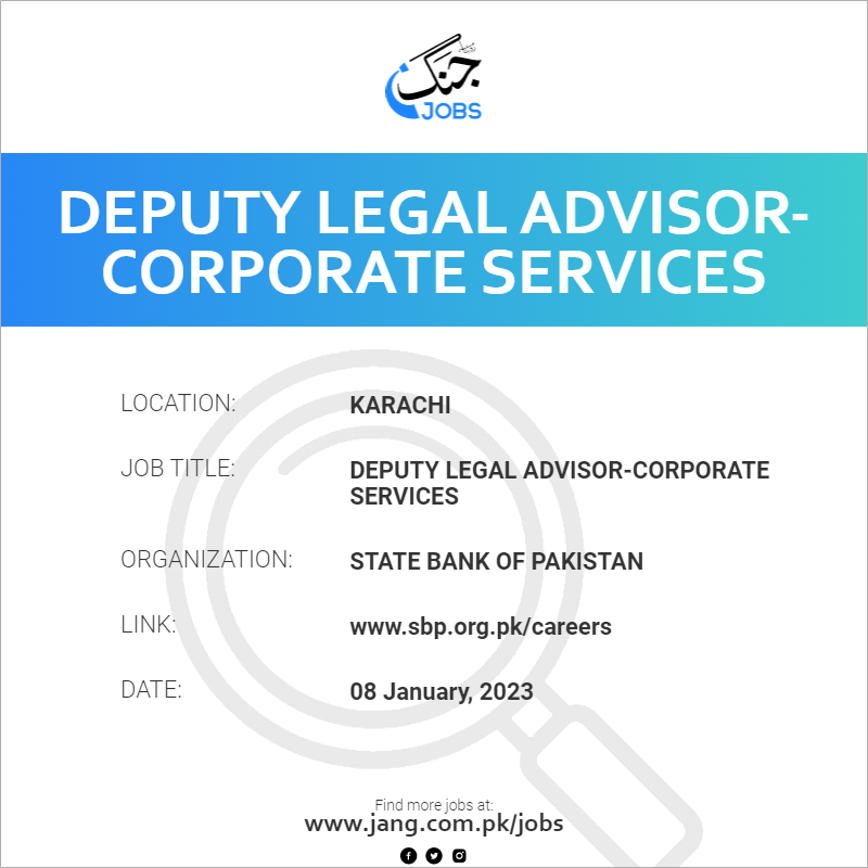 Deputy Legal Advisor-Corporate Services