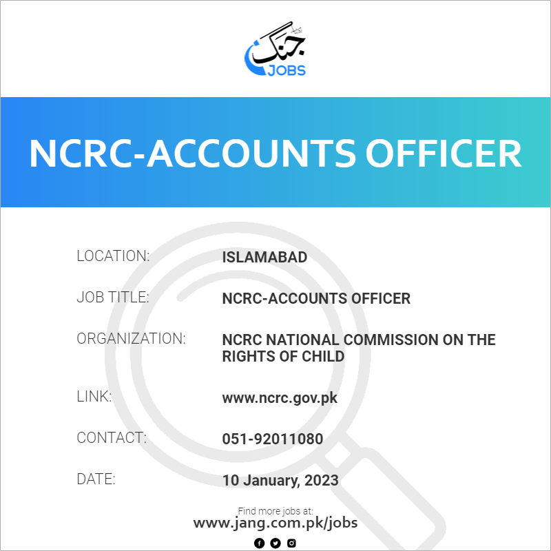 NCRC-Accounts Officer