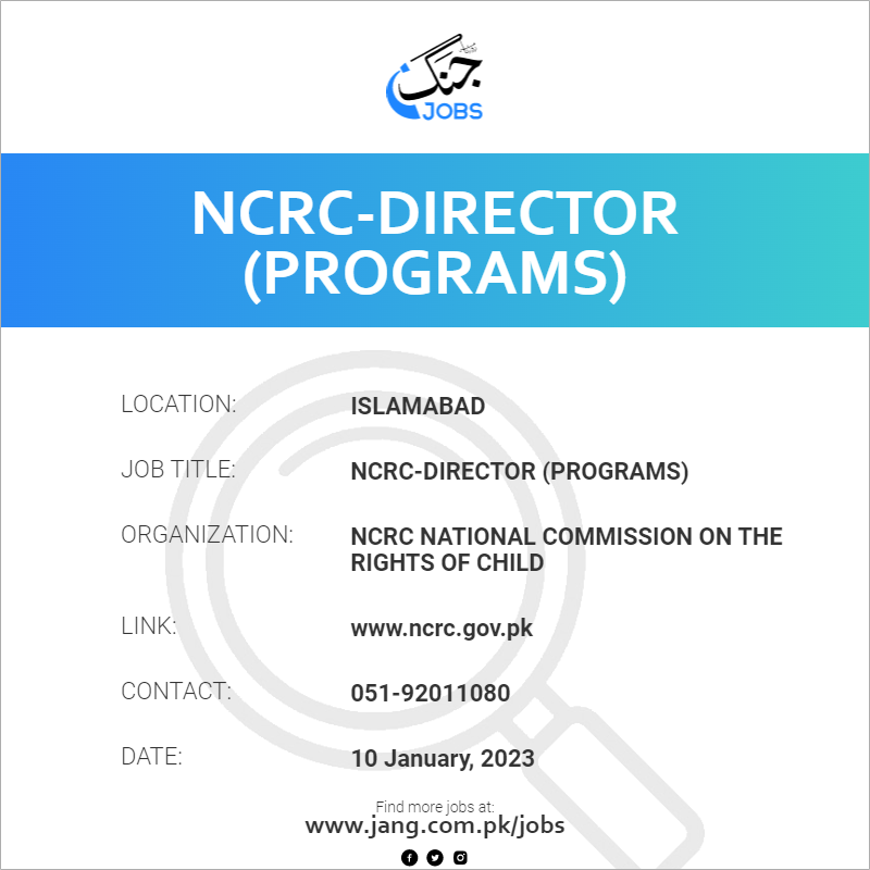 NCRC-Director (Programs)