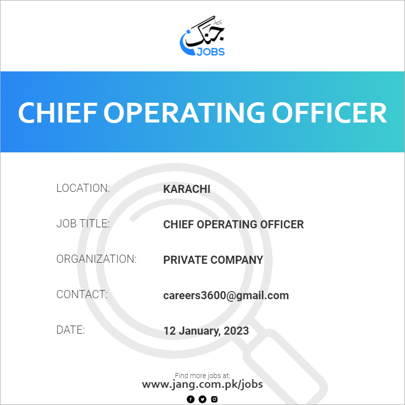 Chief Operating Officer