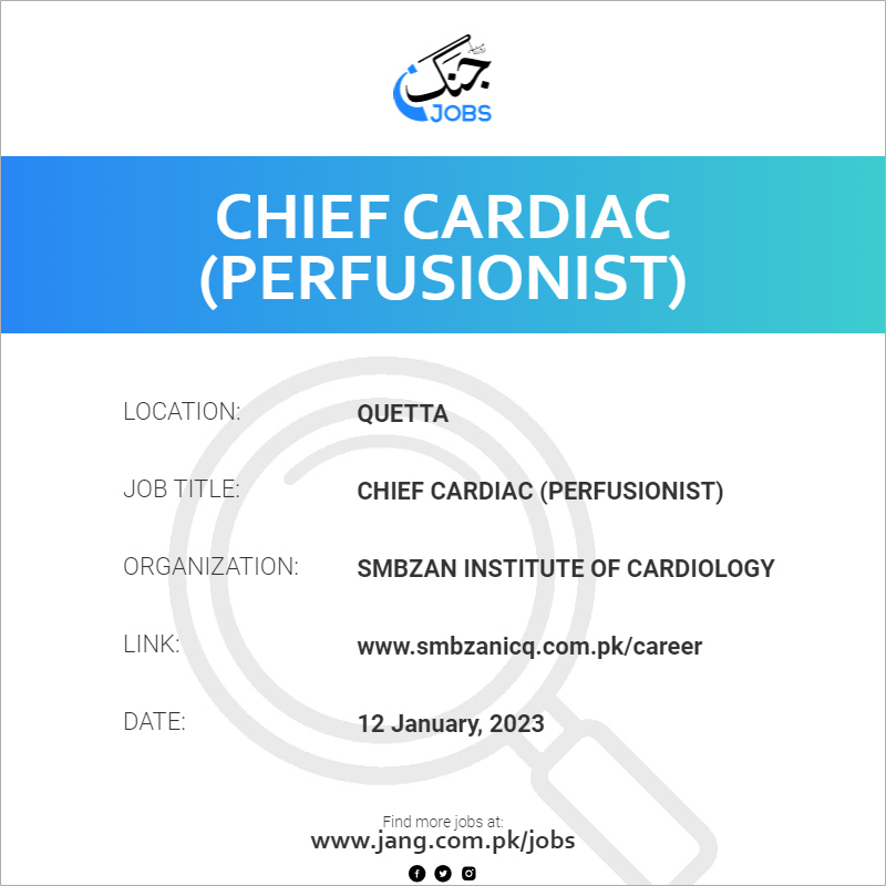 Chief Cardiac (Perfusionist)