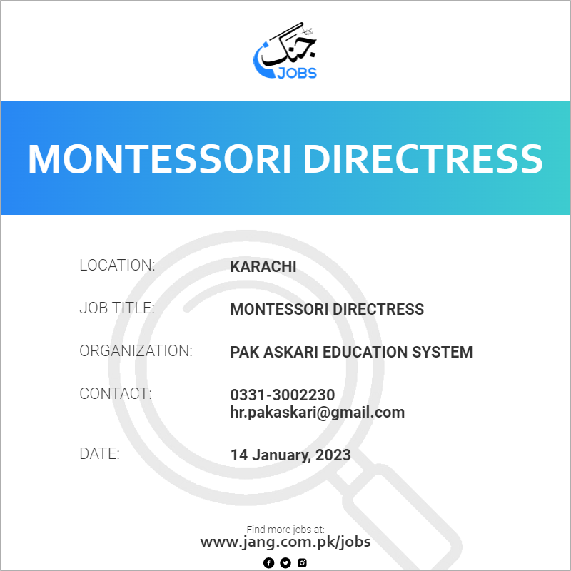 Montessori Directress