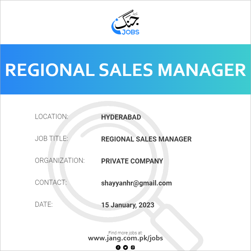 Regional Sales Manager