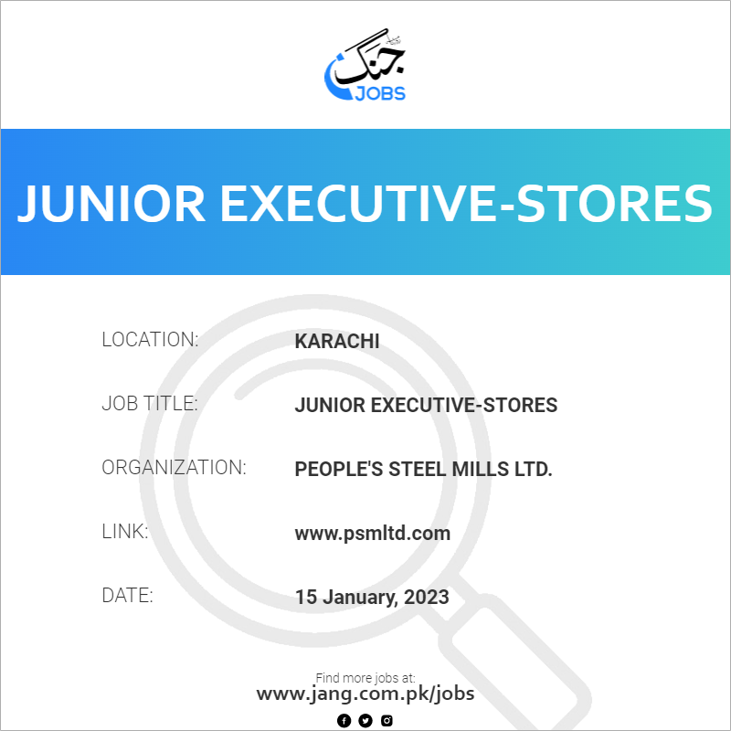Junior Executive-Stores