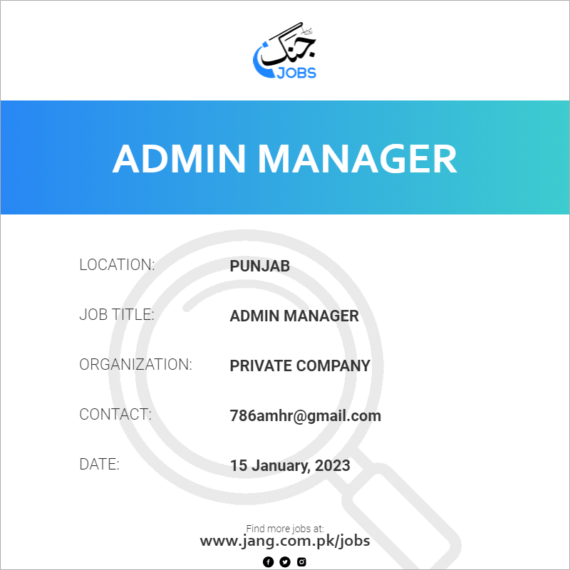 Admin Manager