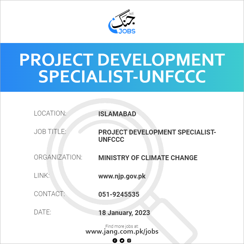 Project Development Specialist-UNFCCC
