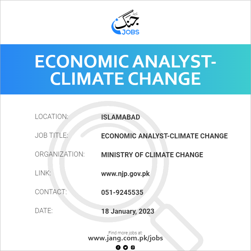 Economic Analyst-Climate Change