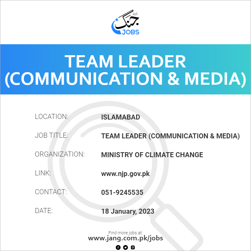 Team Leader (Communication & Media)