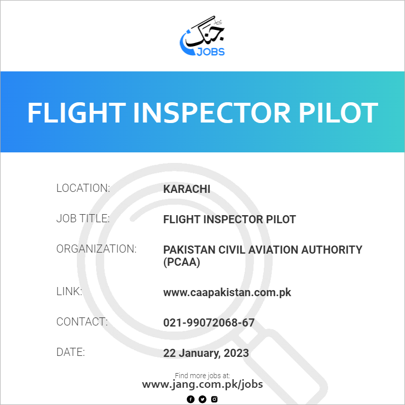 Flight Inspector Pilot