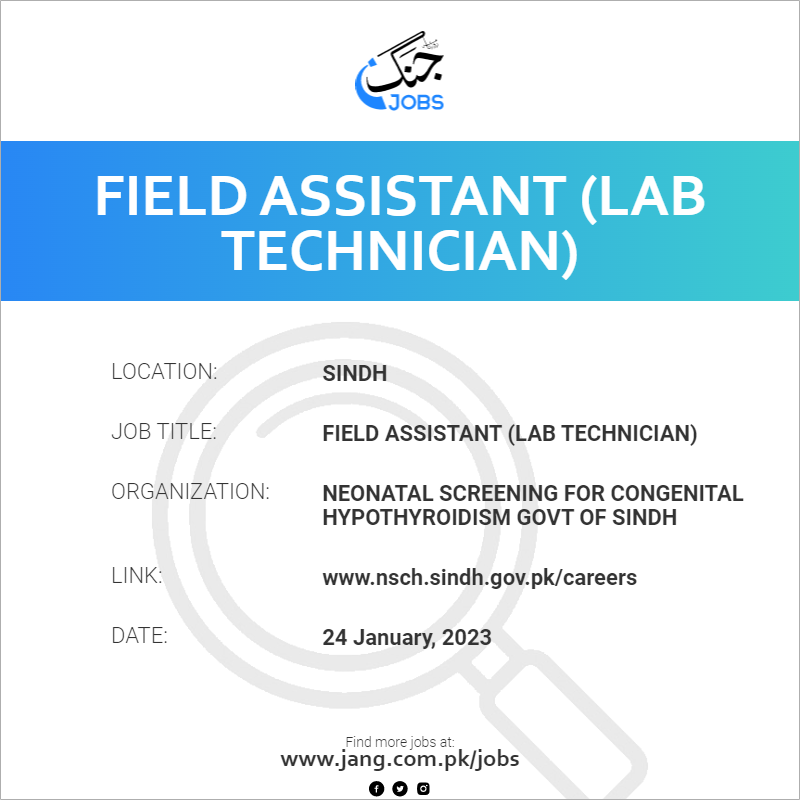 Field Assistant (Lab TEchnician)