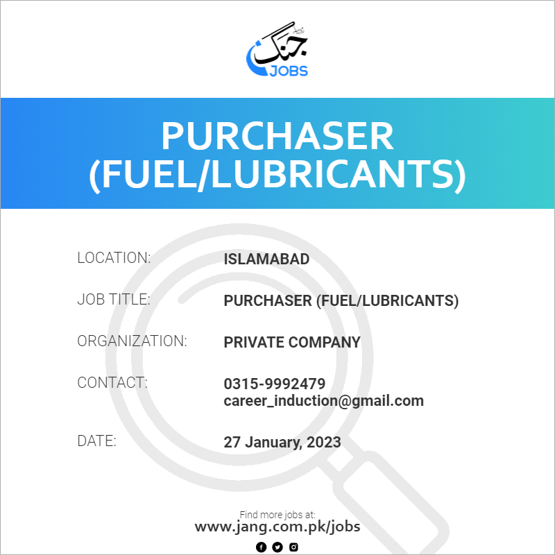 Purchaser (Fuel/Lubricants)