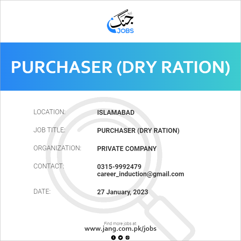 Purchaser (Dry Ration)