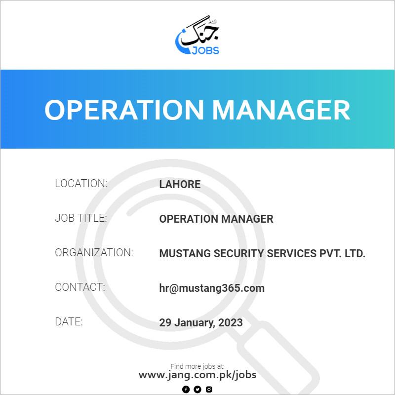 Operation Manager