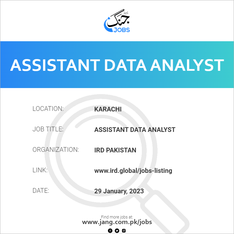 Assistant Data Analyst