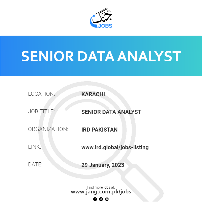 Senior Data Analyst