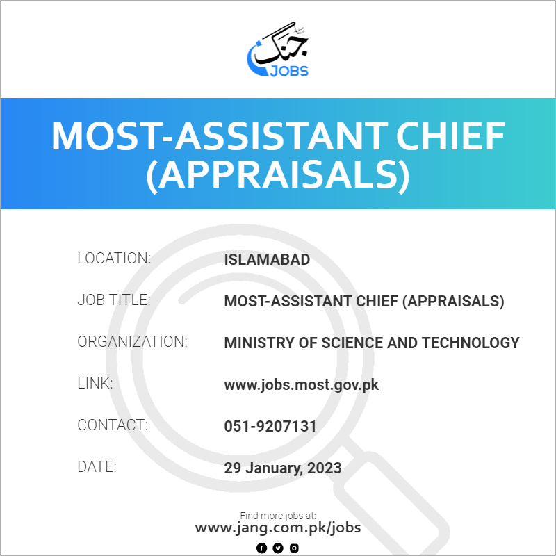 MOST-Assistant Chief (Appraisals)