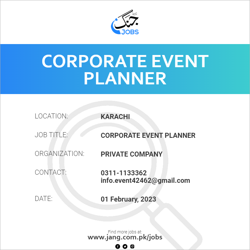 corporate-event-planner-job-private-company-jobs-in-karachi-59179