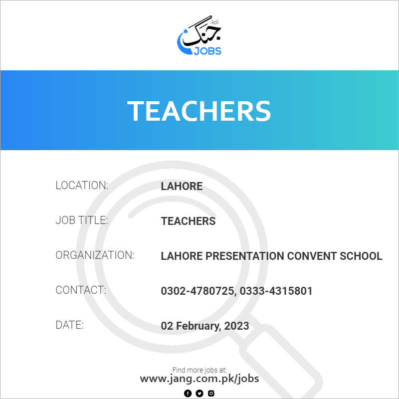 presentation convent school teachers list