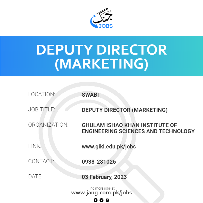 Deputy Director (Marketing)