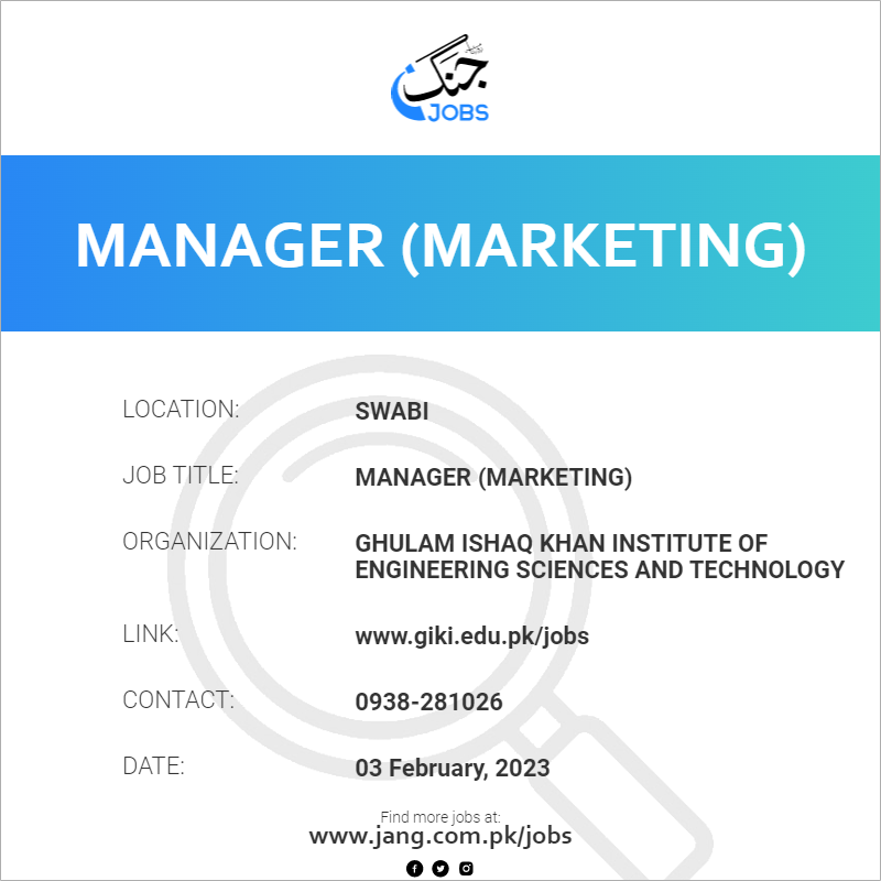 Manager (Marketing)