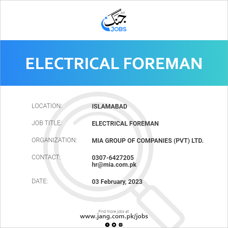 Electrical Foreman