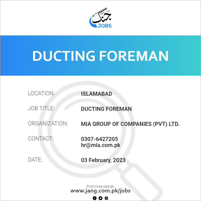 Ducting Foreman