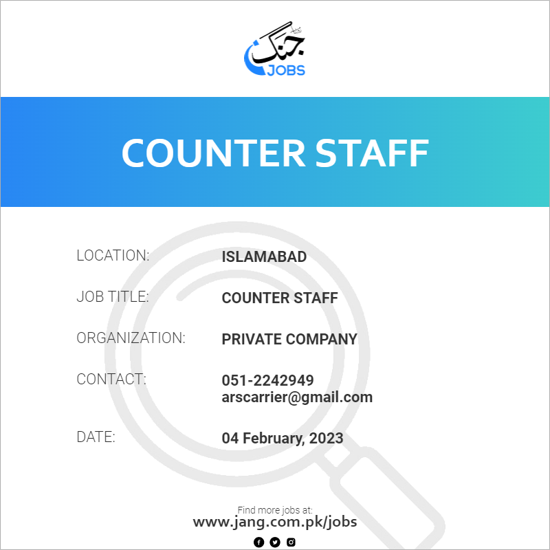 Counter Staff