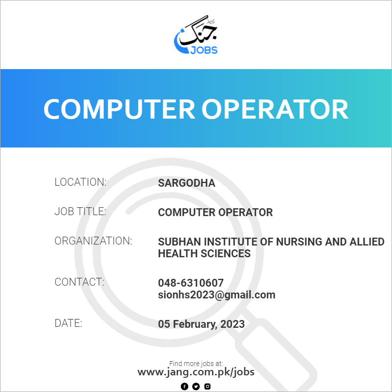 Computer Operator