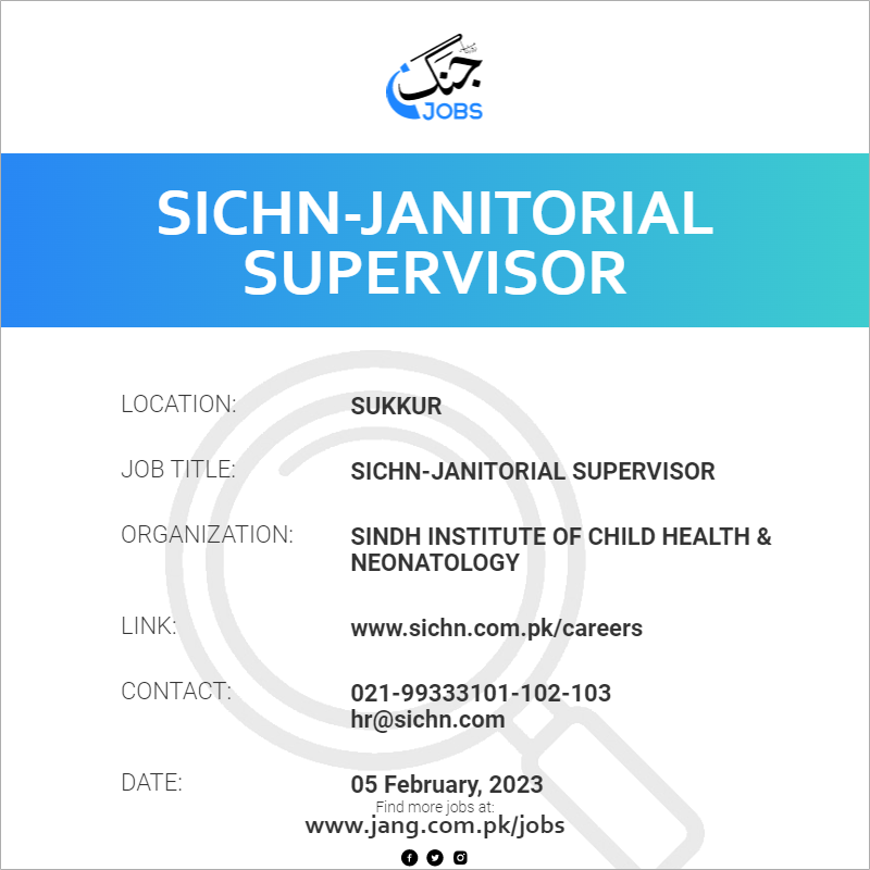 SICHN-Janitorial Supervisor