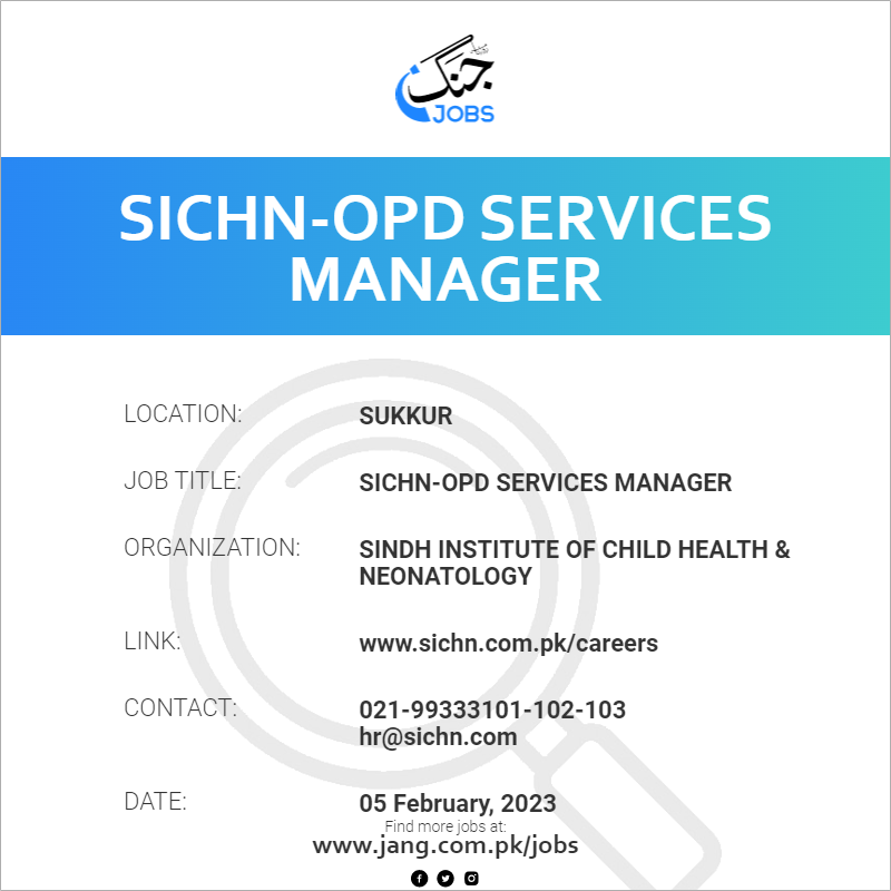 SICHN-OPD Services Manager