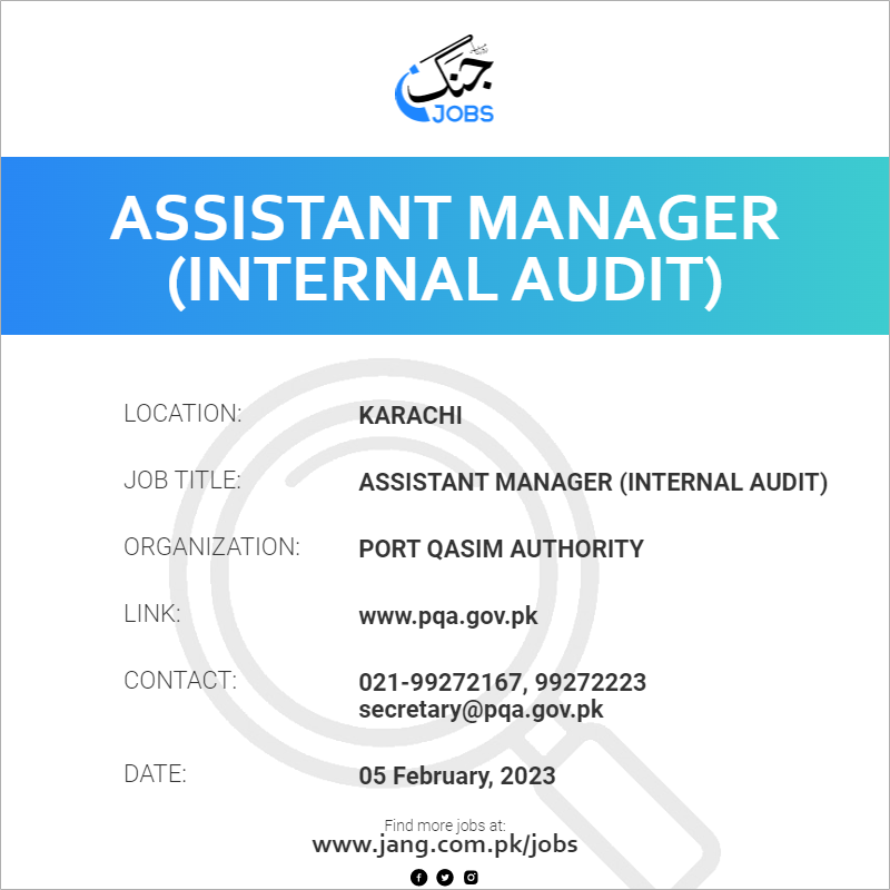 Assistant Manager (Internal Audit)