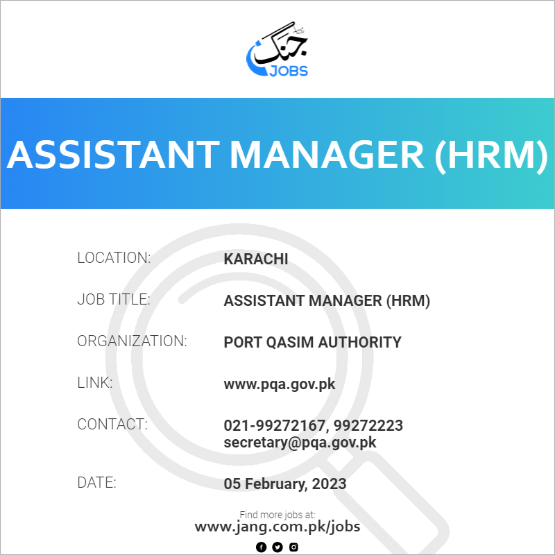 Assistant Manager (HRM)