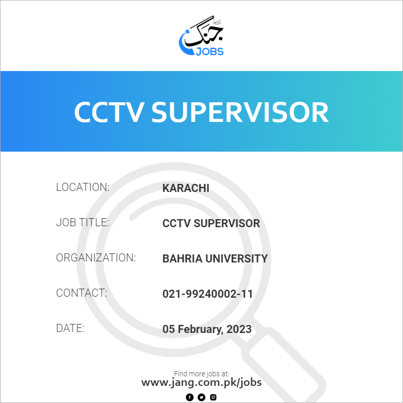 CCTV Supervisor