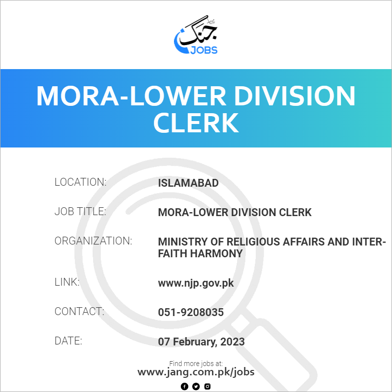 MORA-Lower Division Clerk