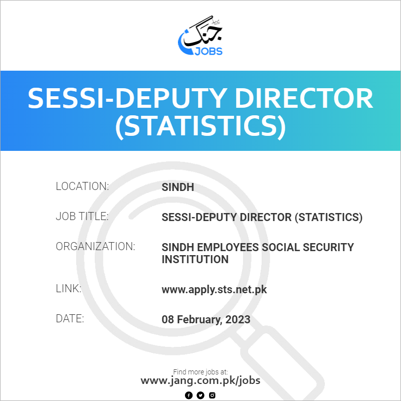 SESSI-Deputy Director (Statistics)