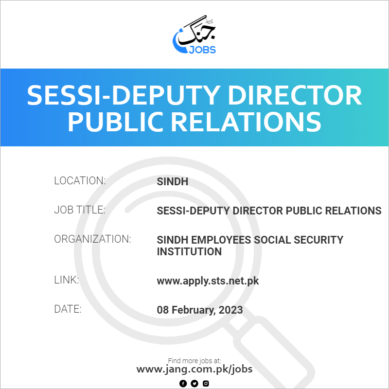 SESSI-Deputy Director Public Relations