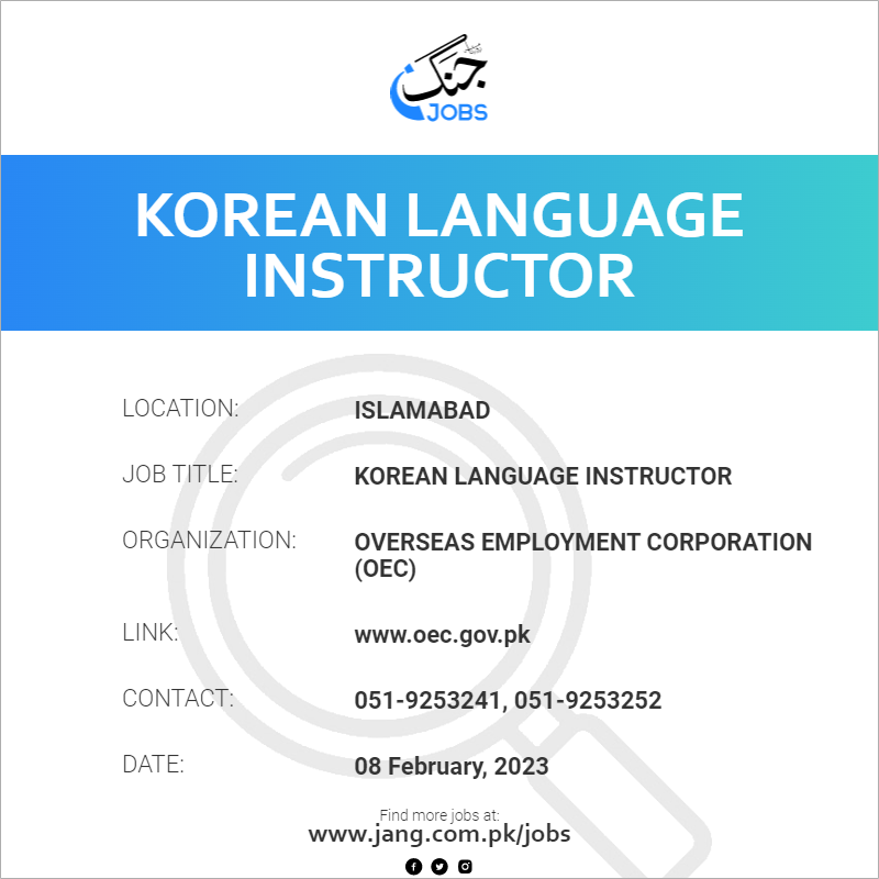 Korean Language Instructor