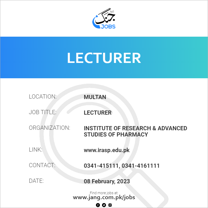 Lecturer