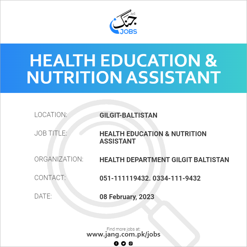 Health Education & Nutrition Assistant