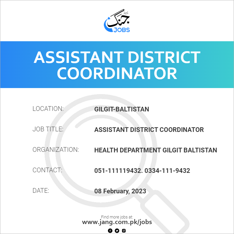 Assistant District Coordinator