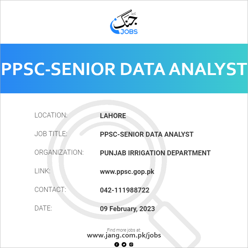 PPSC-Senior Data Analyst