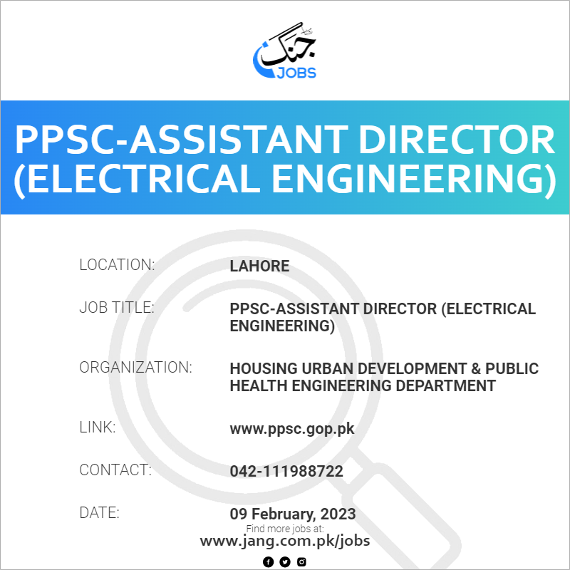 PPSC-Assistant Director (Electrical Engineering)