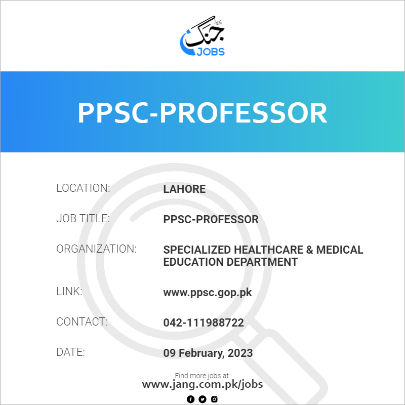 PPSC-Professor