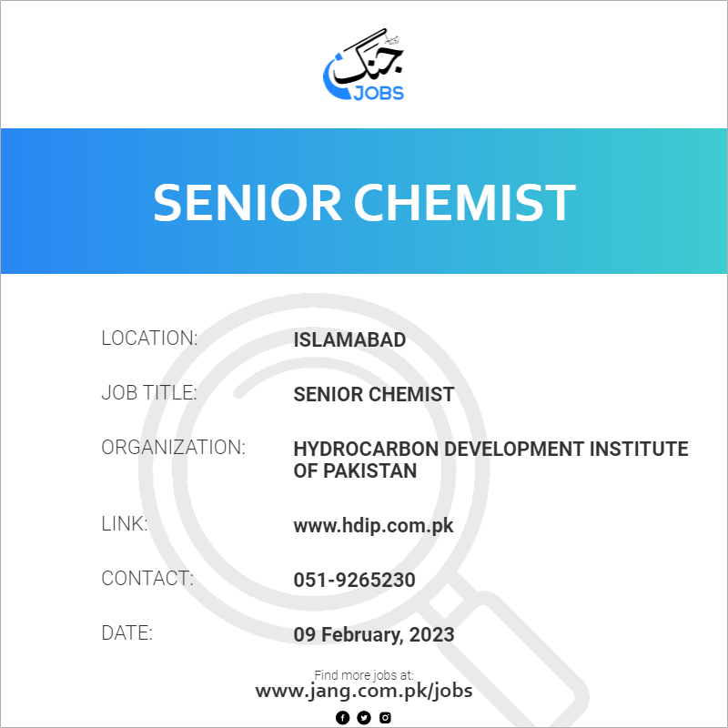 Senior Chemist