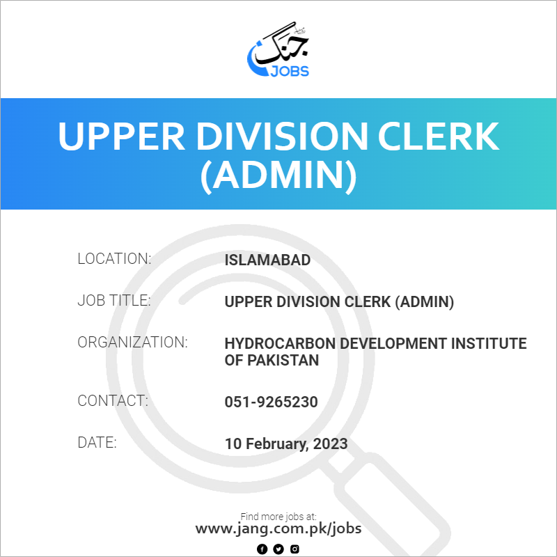 Upper Division Clerk (Admin)