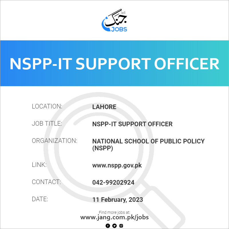 NSPP-IT Support Officer