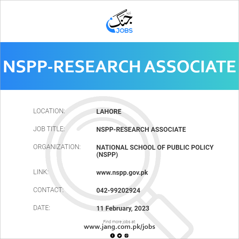 NSPP-Research Associate