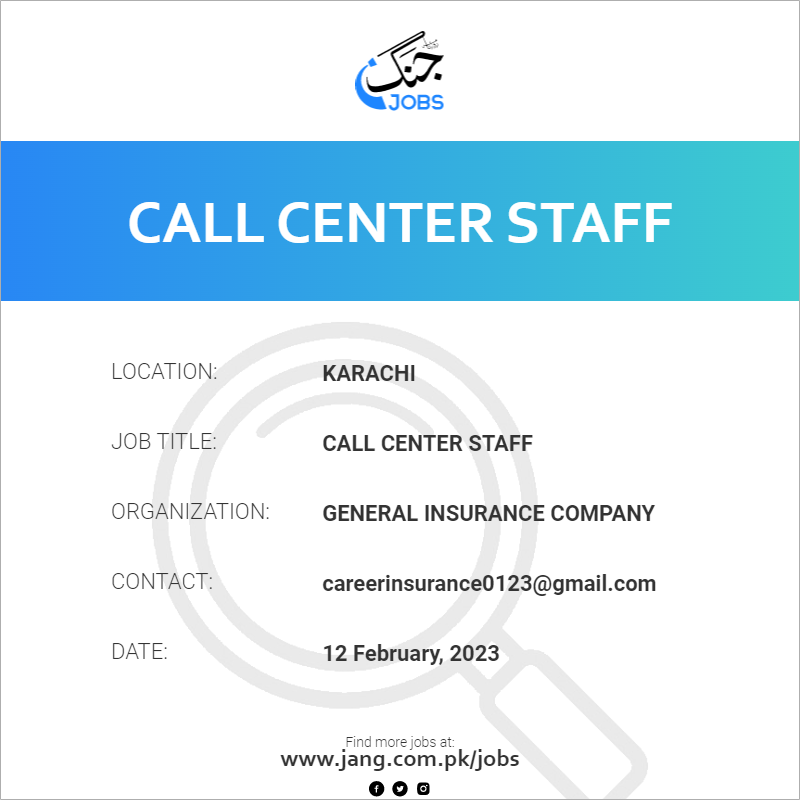 Call Center Staff